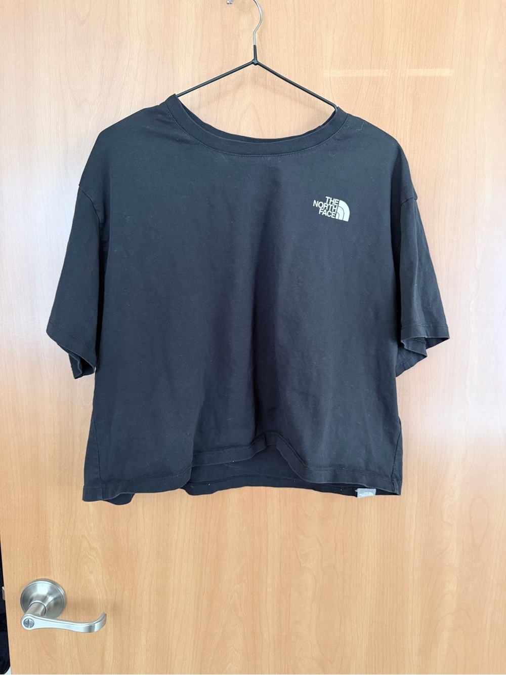 The North Face Black Tee with White Logo